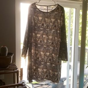 Extra large pullover multi colored tunic